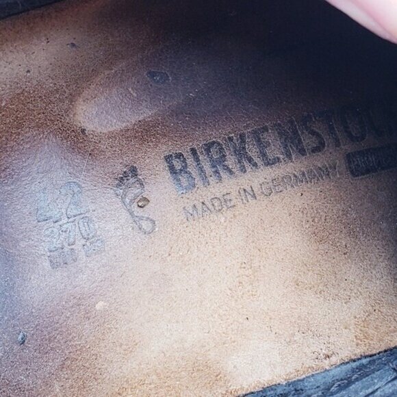 BIRKENSTOCK Unisex EU 42 Clogs Linz Super Shoe Natural Leather Black Chef Shoe - Picture 9 of 9